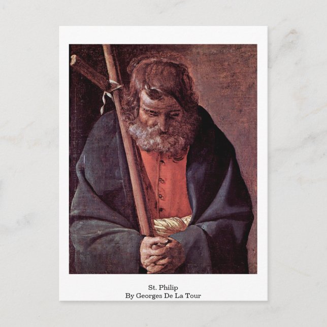 St. Philip By Georges De La Tour Postcard (Front)