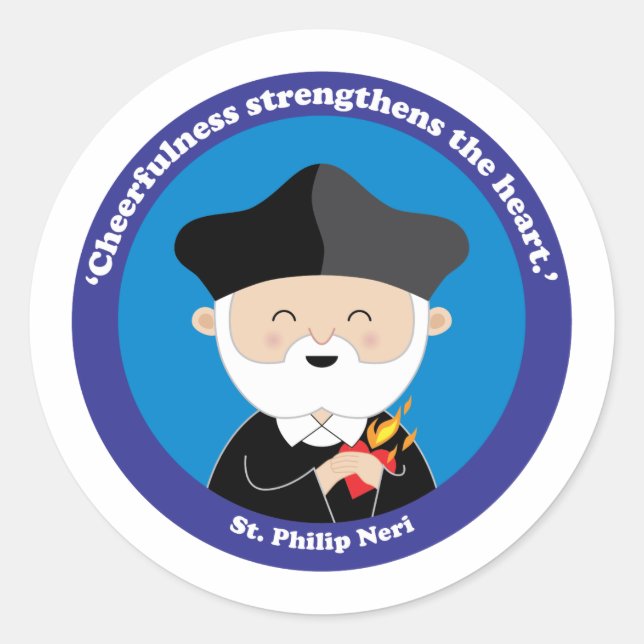 St. Philip Neri Classic Round Sticker (Front)