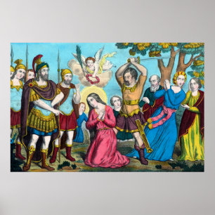 St. Philomena Being Beheaded Poster