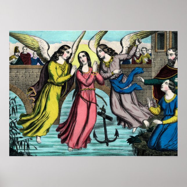 St. Philomena Being Rescued from Drowning Poster (Front)