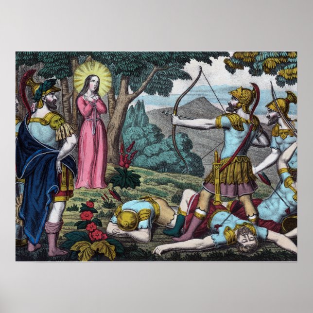 St. Philomena Being Shot with Arrows Poster (Front)