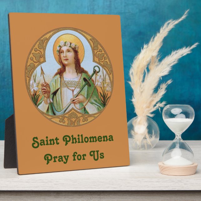 St. Philomena (BK 005) 8"x10" Vertical Plaque (Side)