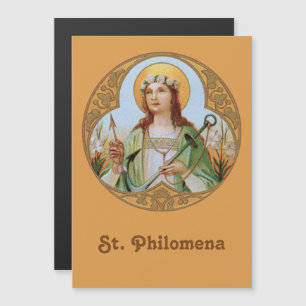 St Philomena (BK 05) 5"x7" Magnetic Greeting Card