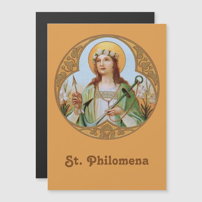 St Philomena (BK 05) 5"x7" Magnetic Greeting Card (Front/Back)