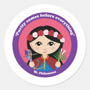 St. Philomena Classic Round Sticker