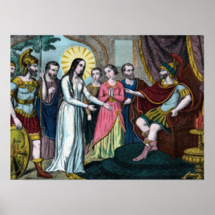 St. Philomena is Tried before Emperor Diocletian Poster