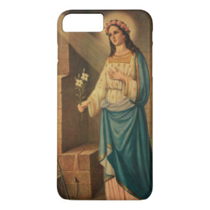 St. Philomena Pink Roses Lily Anchor Case-Mate iPhone Case