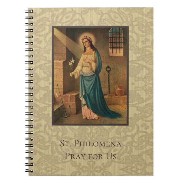 St. Philomena Powerful Saint with God Notebook (Front)