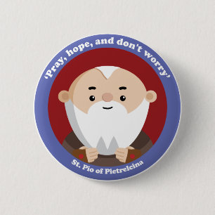 St Pio of Pietrelcina 2 Inch Round Button