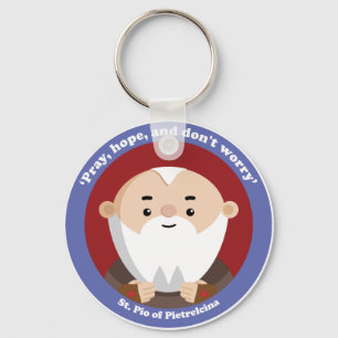 St Pio of Pietrelcina Keychain