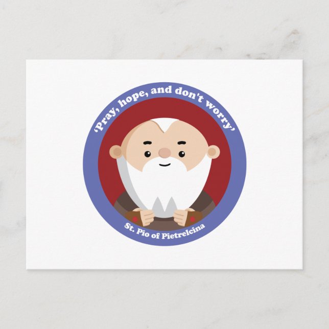 St Pio of Pietrelcina Postcard (Front)