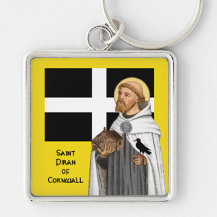 St. Piran of Cornwall (SAE 01) and His Flag Keychain