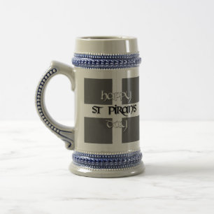 St Piran's Day with Cornish Flag Beer Stein