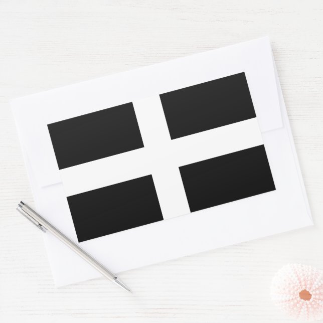 St. piran's Flag Sticker (Envelope)