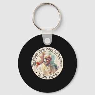 St Pope John Paul Ii Famous Catholic Saints Religi Keychain