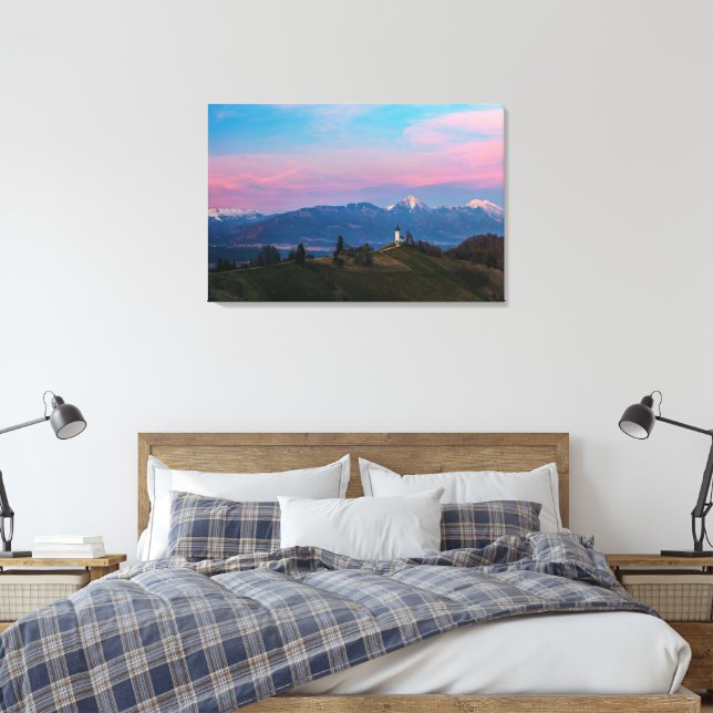 St Primus Jamnik Slovenia Canvas Print (Insitu(Bedroom))