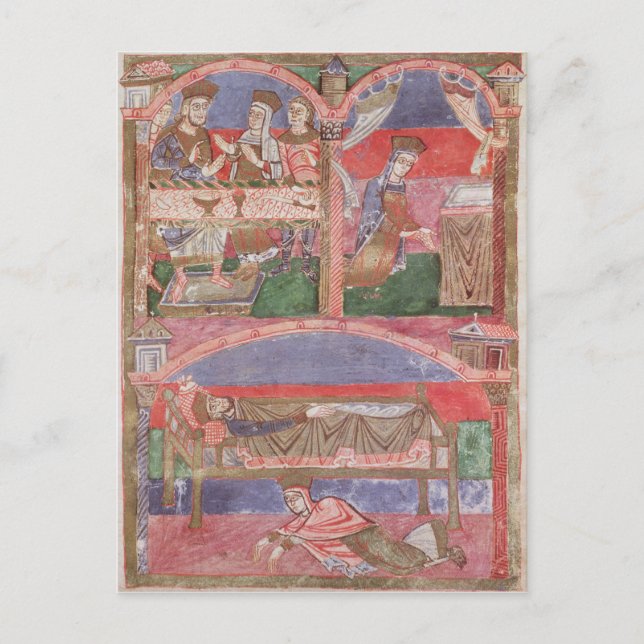 St. Radegund  at the table of Clothar I Postcard (Front)