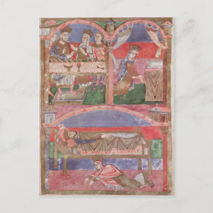 St. Radegund  at the table of Clothar I Postcard