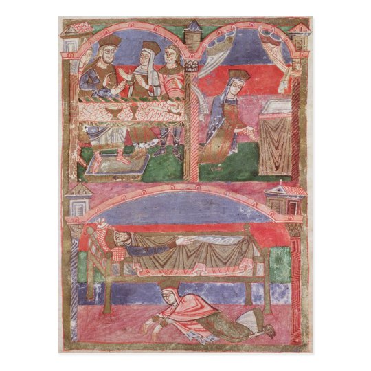 St. Radegund at the table of Clothar I Postcard
