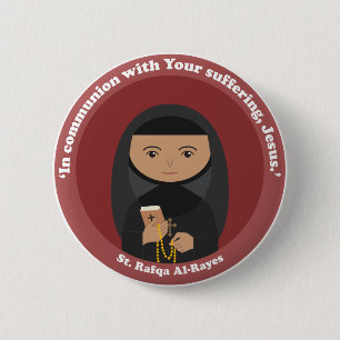 St. Rafqa Al-Rayes 2 Inch Round Button