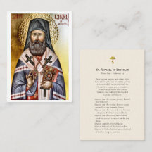 St. Raphael of Brooklyn Orthodox Prayer Card