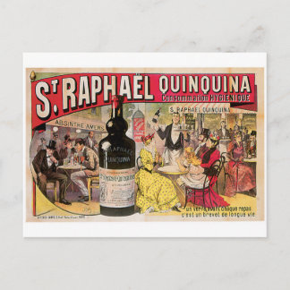 St. Raphael Quinquina Vintage Wine Ad Art Postcard