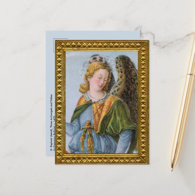 St. Raphael the Archangel (detail; M 017) Postcard (Front/Back In Situ)