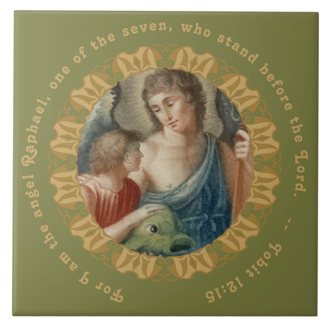 St. Raphael the Archangel (M 012) Tile (Front)