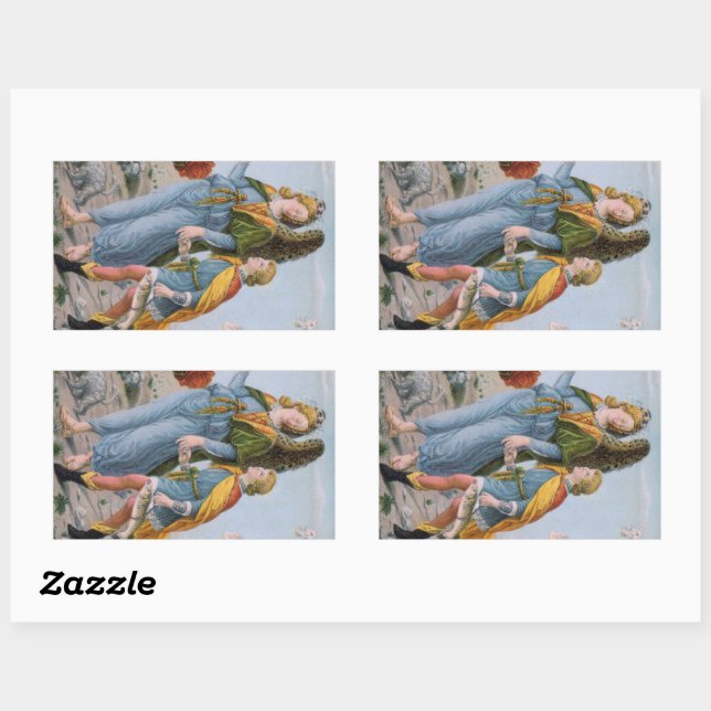 St. Raphael the Archangel & Tobias (detail; M 017) Sticker (Sheet)