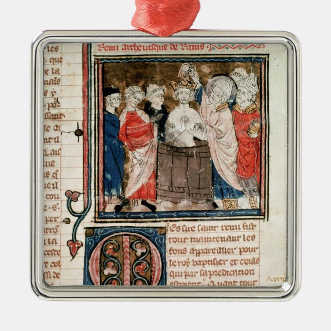 St. Remigius  Bishop of Rheims Metal Ornament (Front)