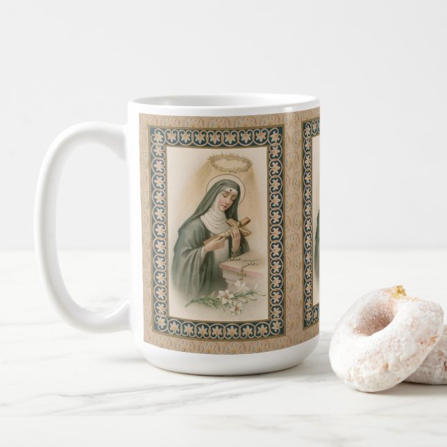 St. Rita of Cascia (M 015) Coffee Mug (With Donut)