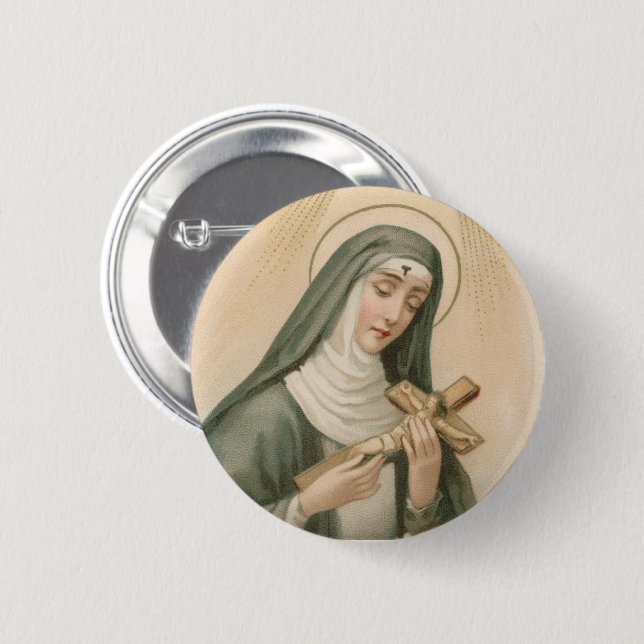 St. Rita of Cascia (M 015) Round 2 Inch Round Button (Front & Back)