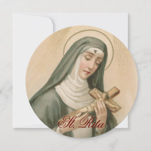 St. Rita of Cascia (M 015) Round Greeting