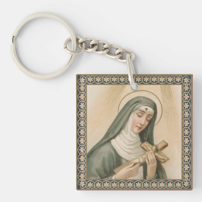 St. Rita of Cascia (M 015) Square Acrylic Keychain (Front)
