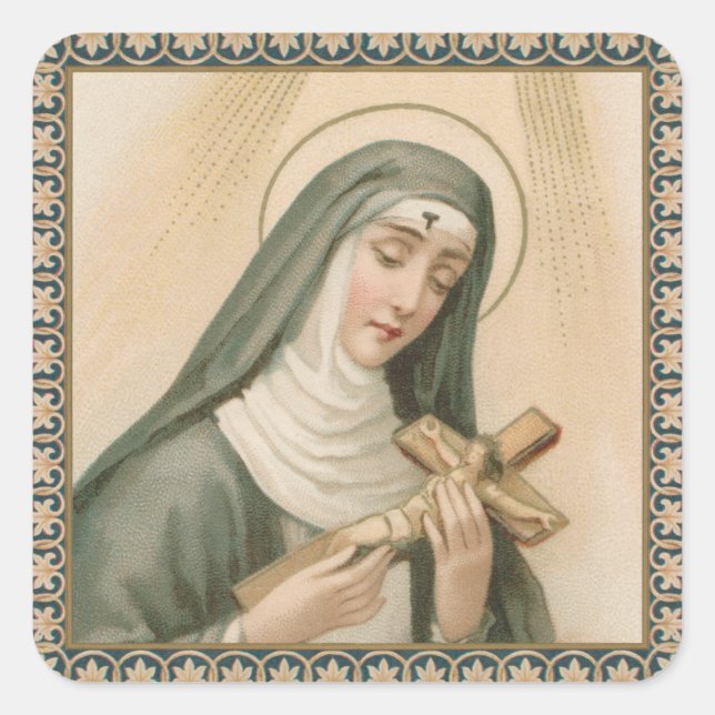 St. Rita of Cascia (M 015) Square Sticker (Front)