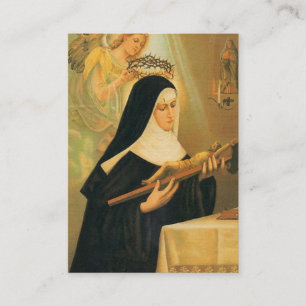 St. Rita of Cascia w/Crown of Thorns Angel Business Card
