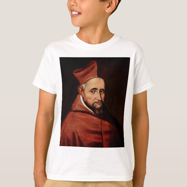 St. Robert Bellarmine Roman Library Art T-Shirt (Front)
