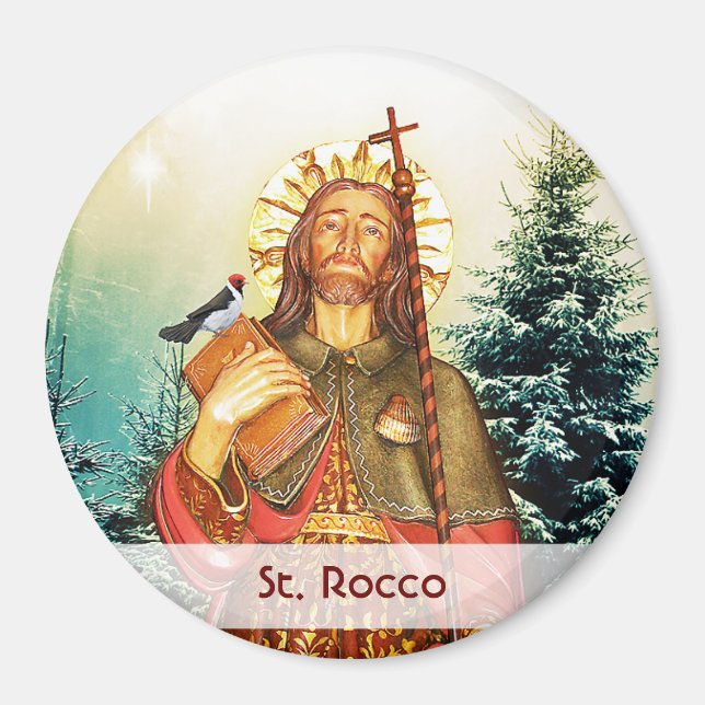 St. Rocco - San Rocco - St. Roch Round Magnet (Front)