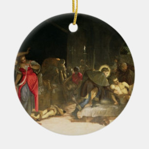 St. Roch Curing the Plague Ceramic Ornament