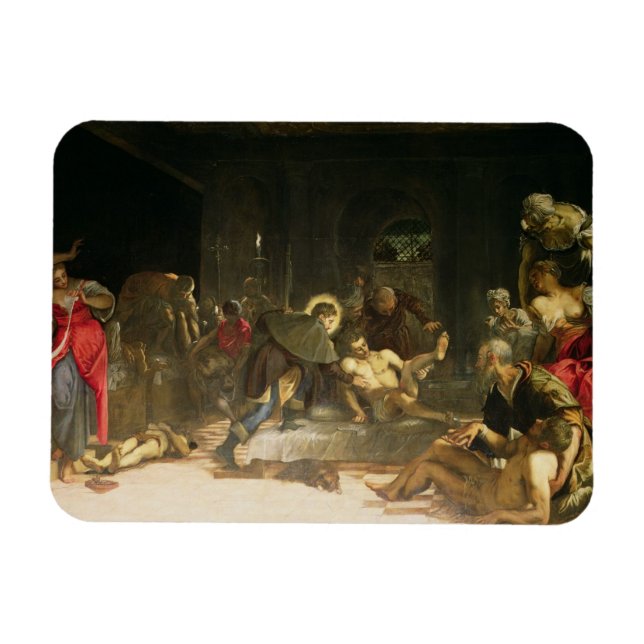 St. Roch Curing the Plague Magnet (Horizontal)