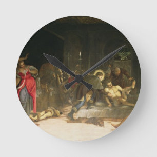 St. Roch Curing the Plague Round Clock