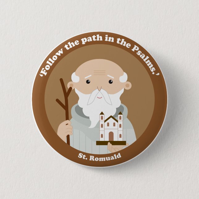 St. Romuald 2 Inch Round Button (Front)