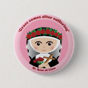 St. Rose of Lima 2 Inch Round Button