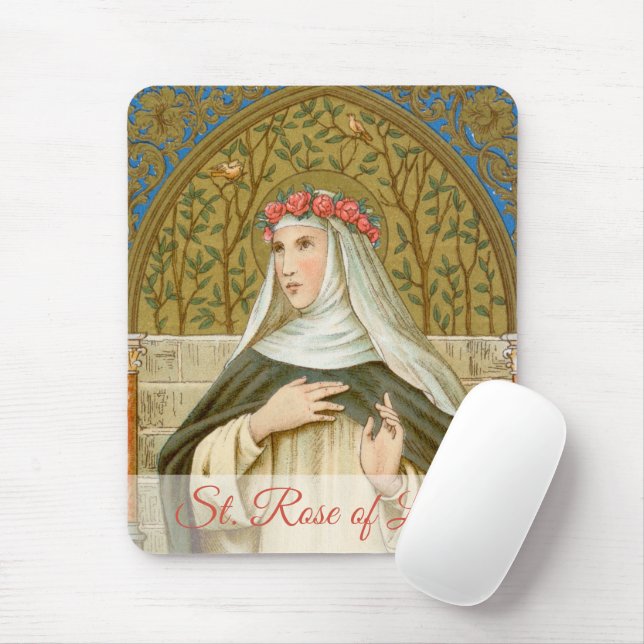 St. Rose of Lima (BK 020) Mouse Pad (With Mouse)