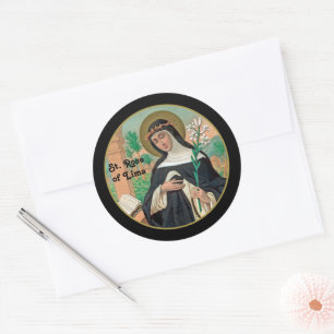 St. Rose of Lima (Detail; K 48) Classic Round Sticker