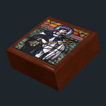 St. Rose of Lima -pray for us-stained glass window Gift Box<br><div class="desc">Photograph of a beautiful stained glass window of St. Rose of Lima, which is now in the "public domain". Some of the products with this picture also say "St. Rose of Lima, pray for us". Feel free to change the background colours and/or add your own words via the customization tools....</div>