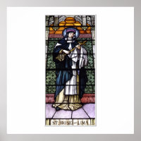 St. Rose of Lima -pray for us-stained glass window