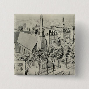St Rose's Church, Meriden 2 Inch Square Button