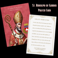 St Rudolph de Gubbio Carte de prière italienne Sai