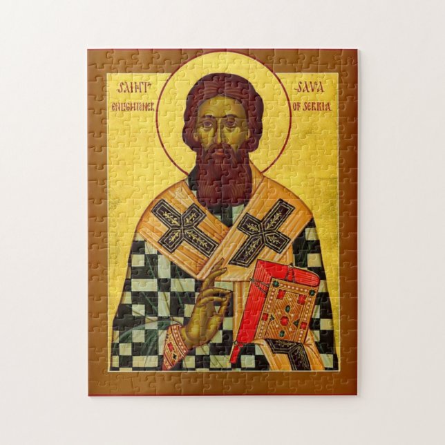 St Sava the First Archbishop Icon Jigsaw Puzzle (Vertical)
